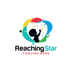 reaching star logo icon