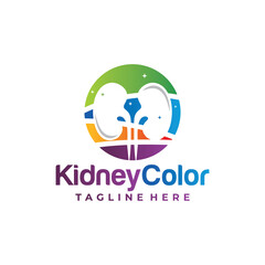 kidney color logo icon