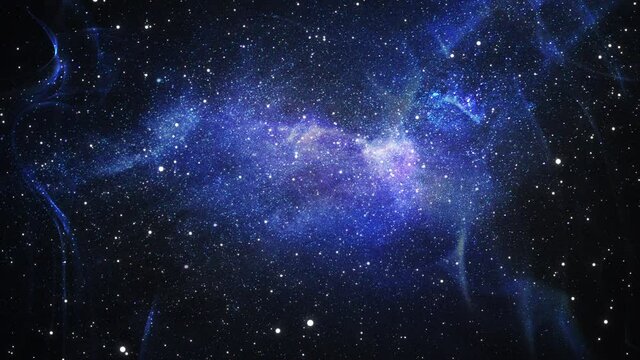 Galaxy space background camera flying through the  galaxy and nebula.