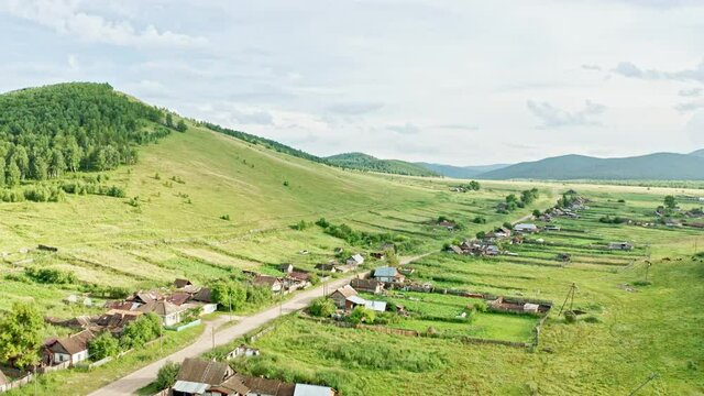 Beautiful places of Russia, aerial view, drone, Khakassia, Russia