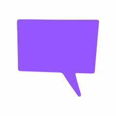 Fototapeta premium Text bubble. Hand drawn vector bubble templates for text messages. Colorful cartoon sticker isolated on the white background. Doodle text speech form templates. Blank empty blue speech bubble. Cloud.