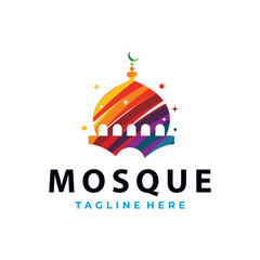 Naklejka premium mosque logo icon