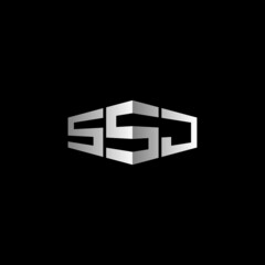 SSJ Letter Initial Logo Design Template Vector Illustration