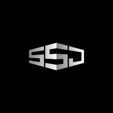 SSJ Letter Initial Logo Design Template Vector Illustration