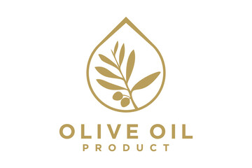 Olive Oil / Droplet and Flower logo design inspiration