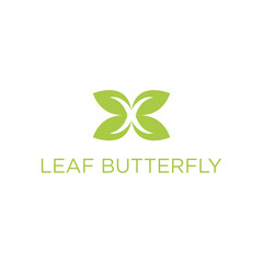 butterfly green leaf logo
