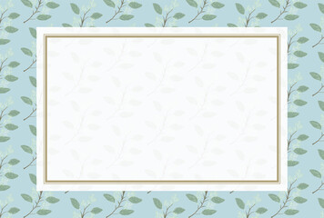 植物　ボタニカル　背景　フレーム