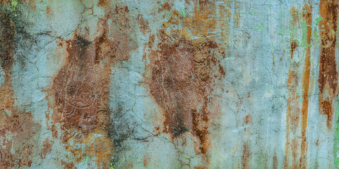  Craquelure textured background. Old wall with peeling stucco. 
