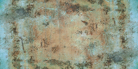  Craquelure textured background. Old wall with peeling stucco. 