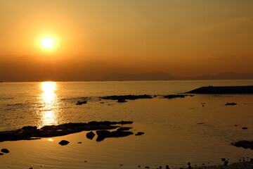 きららビーチ焼野　夕景