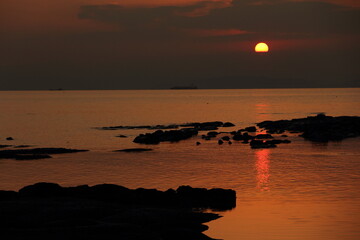 きららビーチ焼野　夕景