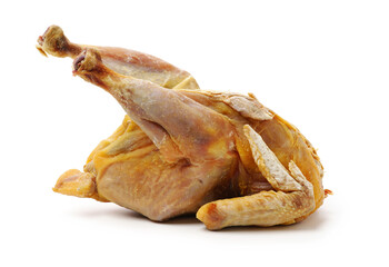 Salted chicken on white background