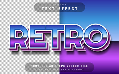 Retro text effect editable