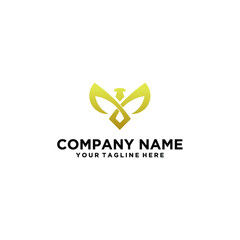 logo design eagle abstract bird gold