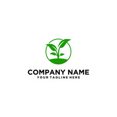 tree logo design modern green
