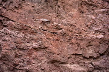 Texture of Red Rock At The Bottom Of The Grand Canyon