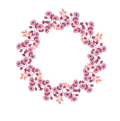 vector flower wreath delicate