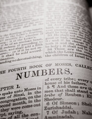 Close up of old Holy bible