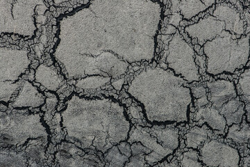 fond peinture séchée, craquelée argenté