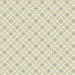 Background pattern with simple decorative ornamentation. Fabric texture swatch, seamless wallpaper. Vector illustration
