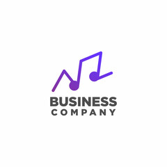 music profit logo design vector, music industry logo design