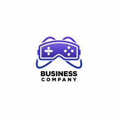 game virtual logo design vector, technology logo design, virtual reality logo vector