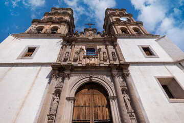 Mexico, Catholic church of Cathedral Basilica of Durango in colonial historic city center located...