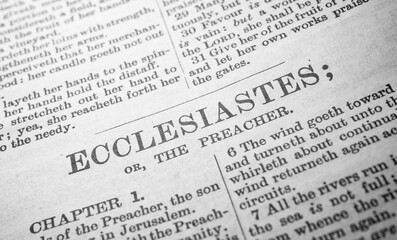 Close up of old Holy bible