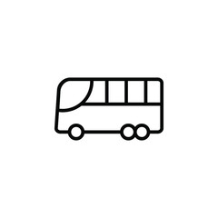 Bus Line Icon, Vector, Illustration, Logo Template. Suitable For Many Purposes.