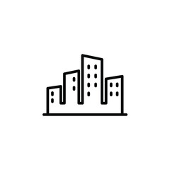 City Line Icon, Vector, Illustration, Logo Template. Suitable For Many Purposes.
