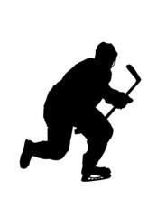 hockey player  silhouette