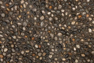 Floor structure of an ancient city with stones, mortar and concrete