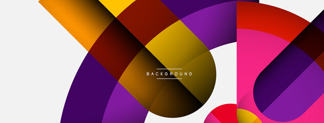 Obraz premium Trendy shapes, color minimal design composition, lines and shadows for wallpaper banner background or landing page