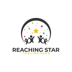 reaching star logo icon
