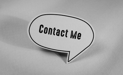Close up of Contact Us Word
