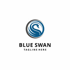 swan circle illustration, bird, logo, symbol, icon, graphic, vector illustration