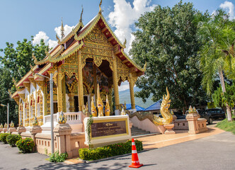 Within Wat Phra That Doi Kham is a Buddhist temple in Chiang Mai province northern of Thailand.