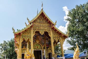 Within Wat Phra That Doi Kham is a Buddhist temple in Chiang Mai province northern of Thailand.