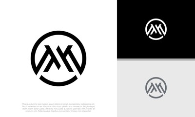 Initials M. MA. AM logo design. Initial Letter Logo.	