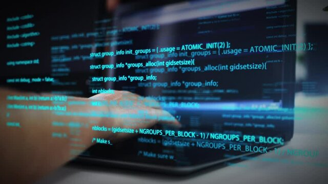 Computer network hackers tap code to steal data information.