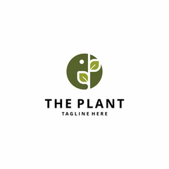 Elephant Nature Logo Illustration. Design with Elephant Head and Leaf Combination 