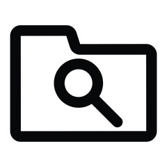 Folder Search Vector icon which is suitable for commercial work and easily modify or edit it

