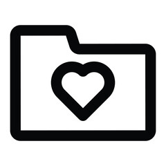 Favourite Folder Vector icon which is suitable for commercial work and easily modify or edit it

