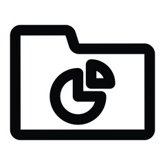 Folder Analytics Vector icon which is suitable for commercial work and easily modify or edit it

