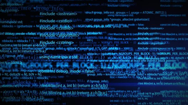 Network hacker program code.
