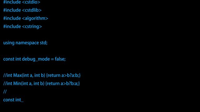 alpha computer program code screen scrolling.