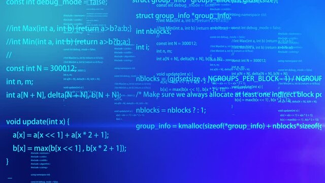 Computer network programming code language screen scrolling