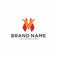 Letter M creative icon logo vector template. 