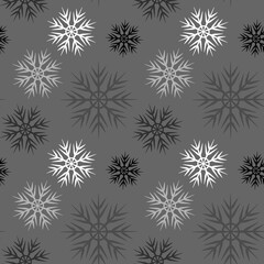 A seamless pattern on a square background is snowflakes. Design element