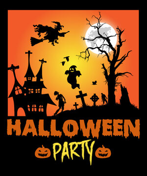 Halloween Party T-shirt Design
